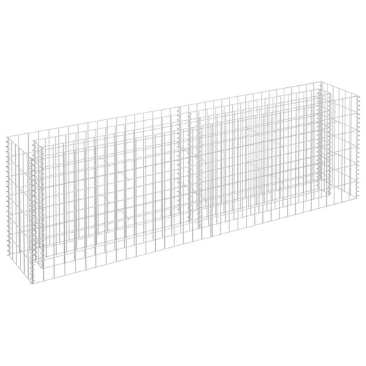 145634 vidaXL Gabion Raised Bed Galvanised Steel 180x30x60 cm 145634 vidaXL Gabion Raised Bed Galvanised Steel 180x30x60 cm