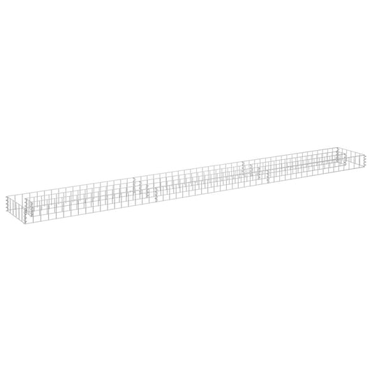 Gabion Raised Bed Galvanised Steel 270x30x10 cm Gabion Raised Bed Galvanised Steel 270x30x10 cm
