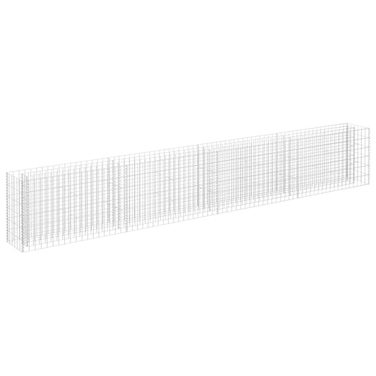 Gabion Raised Bed | Silver | Galvanised steel | 360x30x60 cm | Durable Gabion Raised Bed | Silver | Galvanised steel | 360x30x60 cm | Durable