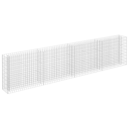 Gabion Raised Bed | Silver | Galvanised Steel | 360x30x90 cm | Durable Gabion Raised Bed | Silver | Galvanised Steel | 360x30x90 cm | Durable