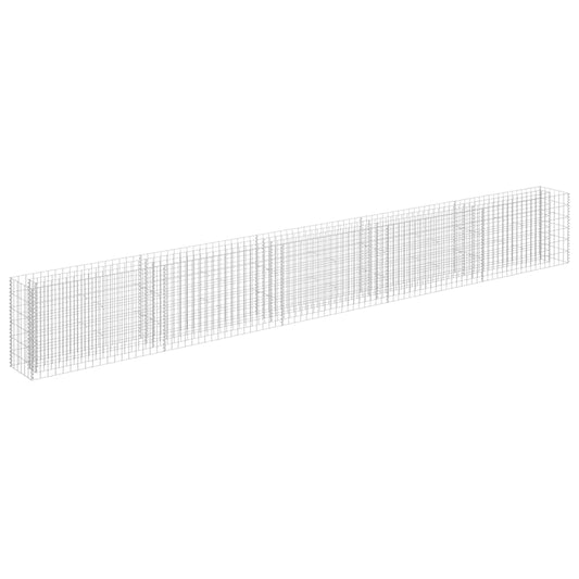 145646 vidaXL Gabion Raised Bed Galvanised Steel 450x30x60 cm 145646 vidaXL Gabion Raised Bed Galvanised Steel 450x30x60 cm