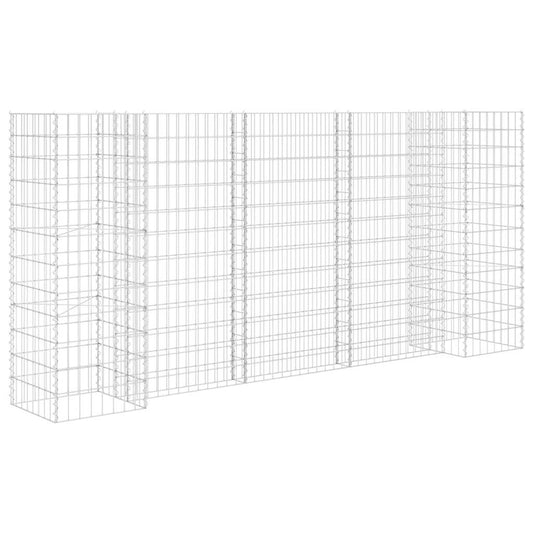 145662 vidaXL H-Shaped Gabion Planter Steel Wire 260x40x120 cm 145662 vidaXL H-Shaped Gabion Planter Steel Wire 260x40x120 cm