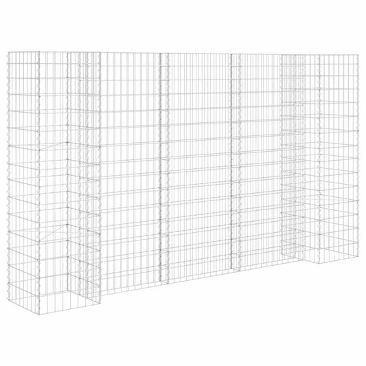 145663 vidaXL H-Shaped Gabion Planter Steel Wire 260x40x150 cm 145663 vidaXL H-Shaped Gabion Planter Steel Wire 260x40x150 cm