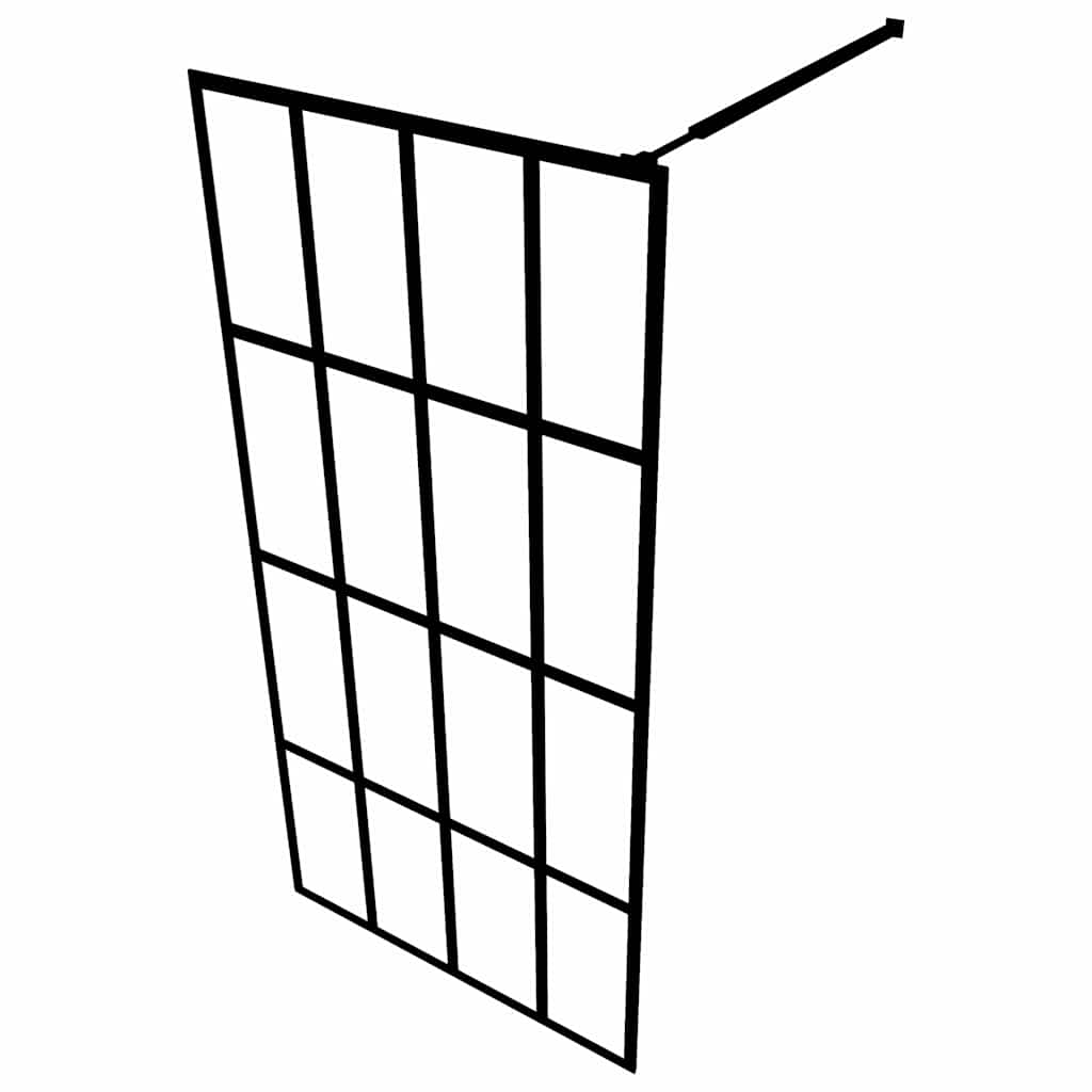 145685 vidaXL Walk-in Shower Screen Frosted Tempered Glass 90x195 cm