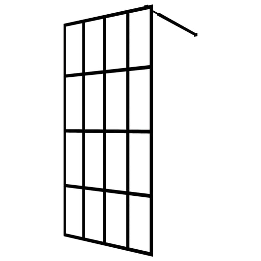 Walk-in Shower Screen Frosted Tempered Glass 140x195 cm Walk-in Shower Screen Frosted Tempered Glass 140x195 cm