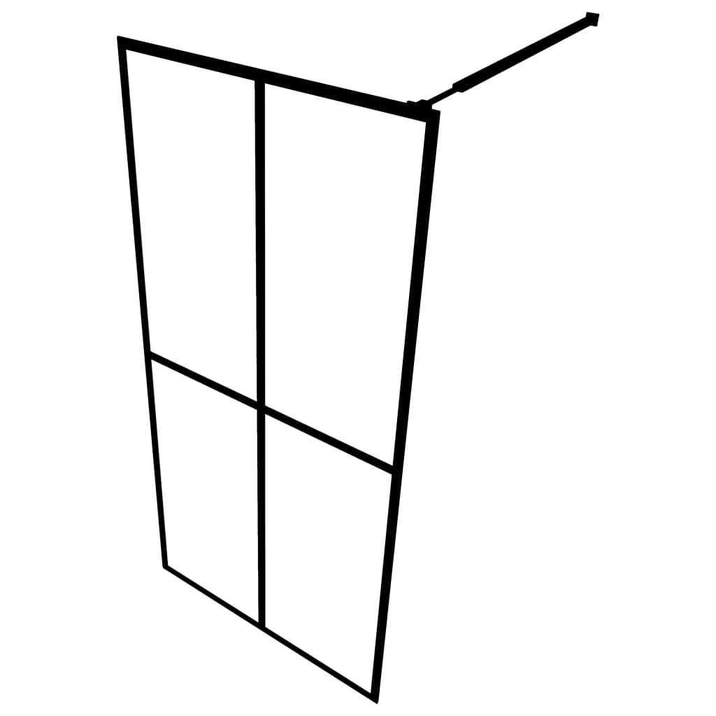 145693 vidaXL Walk-in Shower Screen Frosted Tempered Glass 140x195 cm