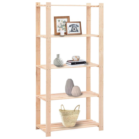 5-Tier Storage Rack 80x38x170 cm Solid Pinewood 250 kg 5-Tier Storage Rack 80x38x170 cm Solid Pinewood 250 kg