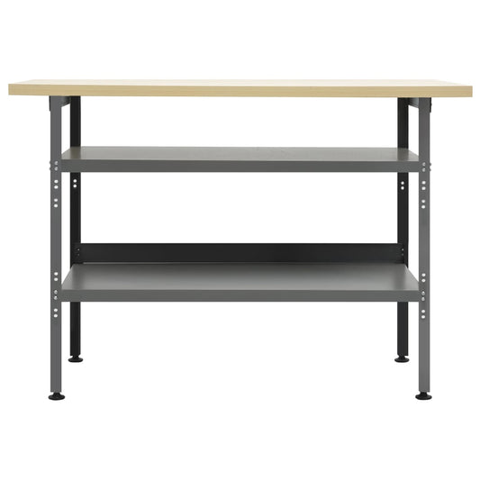 Workbench Grey 120x60x85 cm Steel Workbench Grey 120x60x85 cm Steel