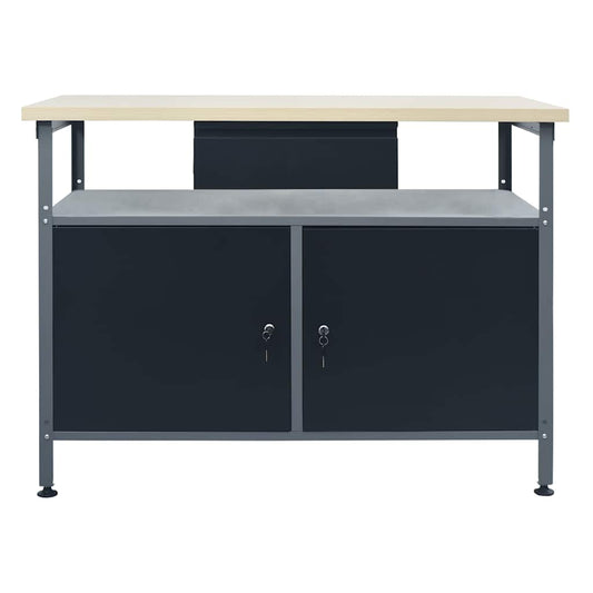 145345 vidaXL Workbench Black 120x60x85 cm Steel 145345 vidaXL Workbench Black 120x60x85 cm Steel