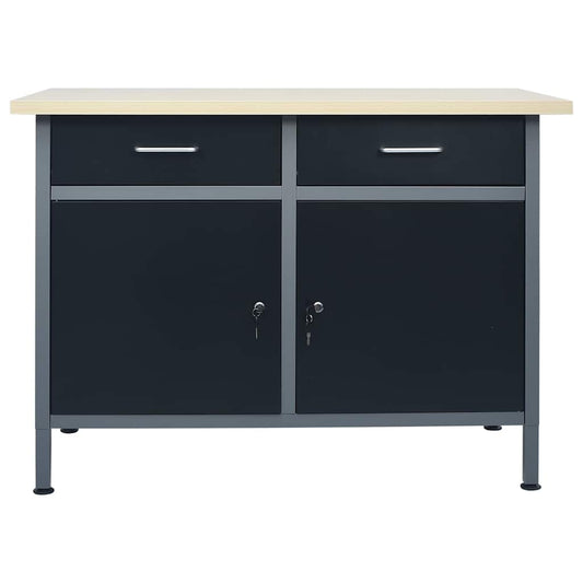 145346 vidaXL Workbench Black 120x60x85 cm Steel 145346 vidaXL Workbench Black 120x60x85 cm Steel