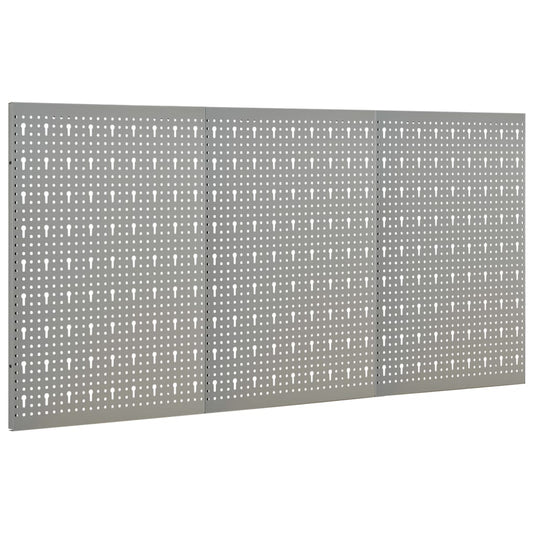 Wall-mounted Peg Boards 3 pcs 40x58 cm Steel Wall-mounted Peg Boards 3 pcs 40x58 cm Steel