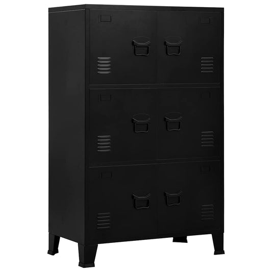 Industrial Storage Chest Black 75x40x120 cm Steel Industrial Storage Chest Black 75x40x120 cm Steel