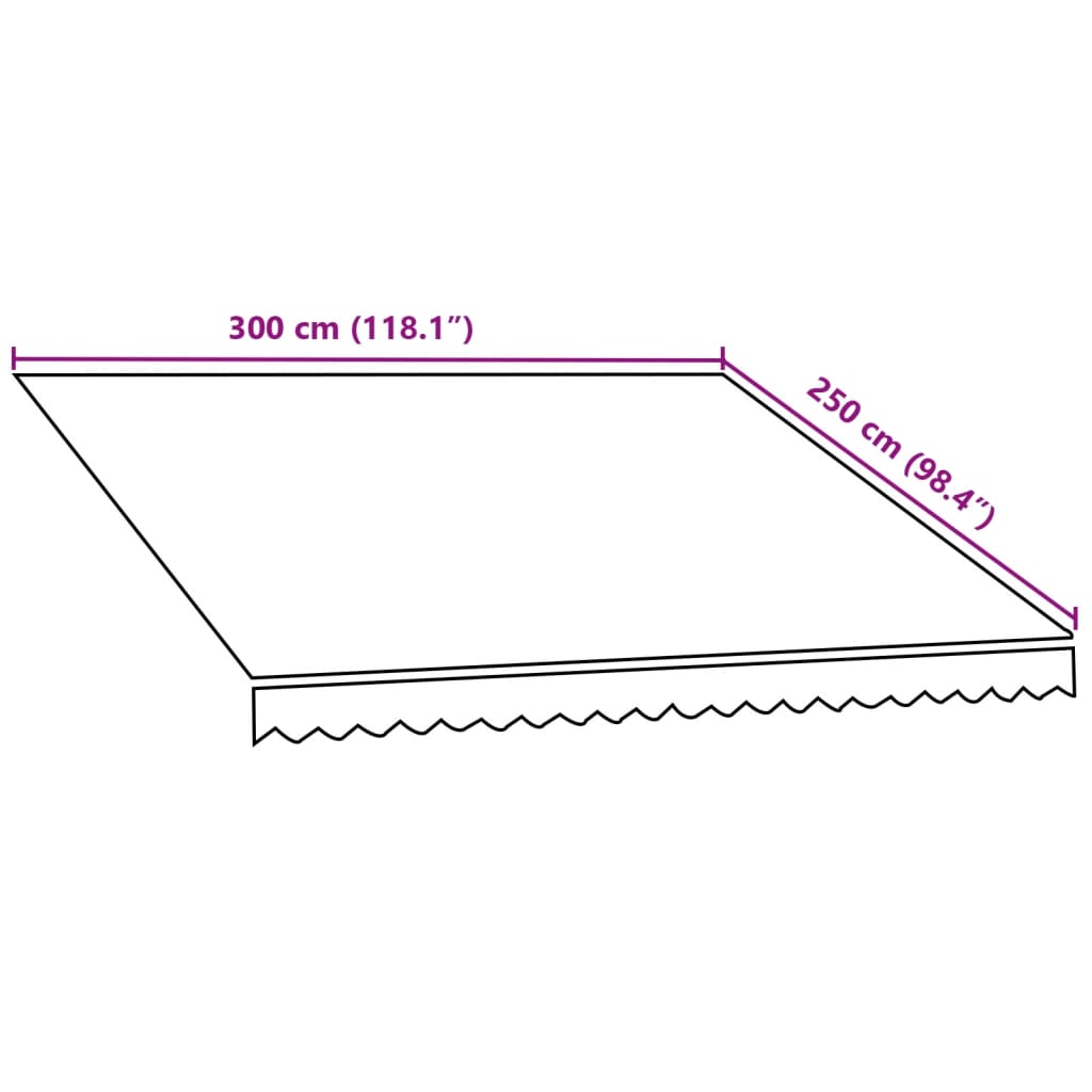 Awning Top Sunshade Canvas Orange and Brown 3x2.5 m