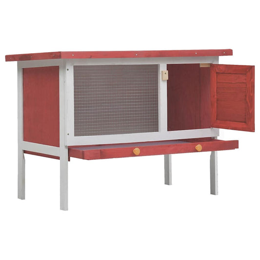 170830 vidaXL Outdoor Rabbit Hutch 1 Layer Red Wood 170830 vidaXL Outdoor Rabbit Hutch 1 Layer Red Wood