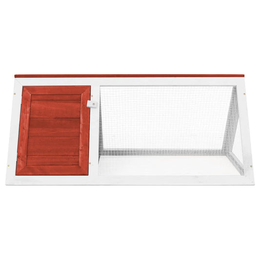 Animal Cage | Red and white | Fir wood, Plywood, Iron | 98 x 50 x 41 cm Animal Cage | Red and white | Fir wood, Plywood, Iron | 98 x 50 x 41 cm