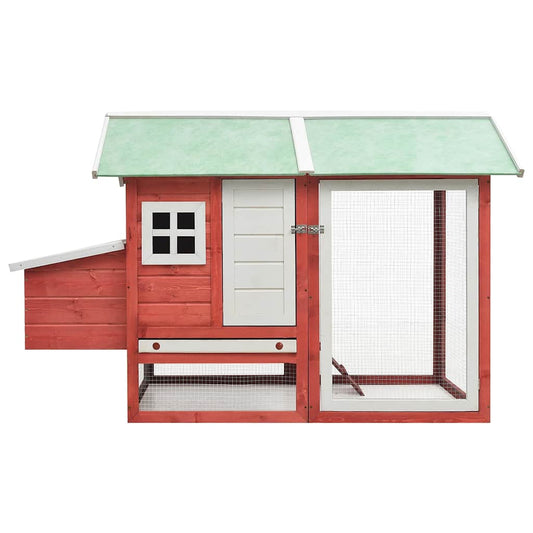170863 vidaXL Chicken Cage Red 170x81x110 cm Solid Pine & Fir Wood 170863 vidaXL Chicken Cage Red 170x81x110 cm Solid Pine & Fir Wood