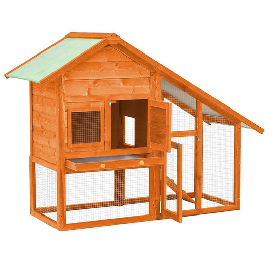 Rabbit Hutch 140x63x120 cm Solid Firwood Rabbit Hutch 140x63x120 cm Solid Firwood
