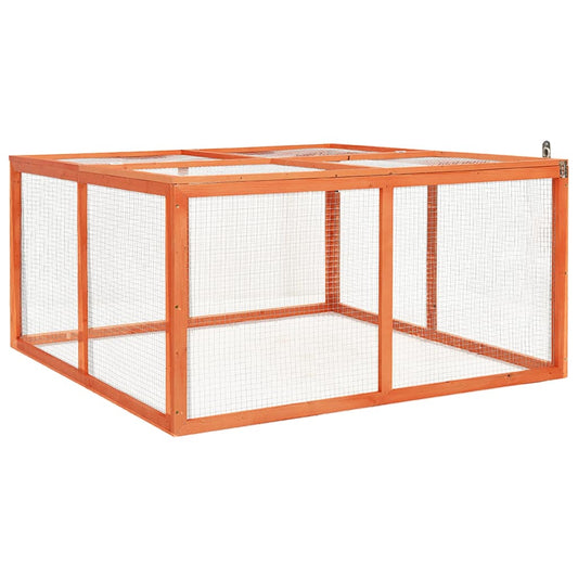 Rabbit Hutch | Orange | Solid Firwood, Steel Wire | Medium | Durable Rabbit Hutch | Orange | Solid Firwood, Steel Wire | Medium | Durable