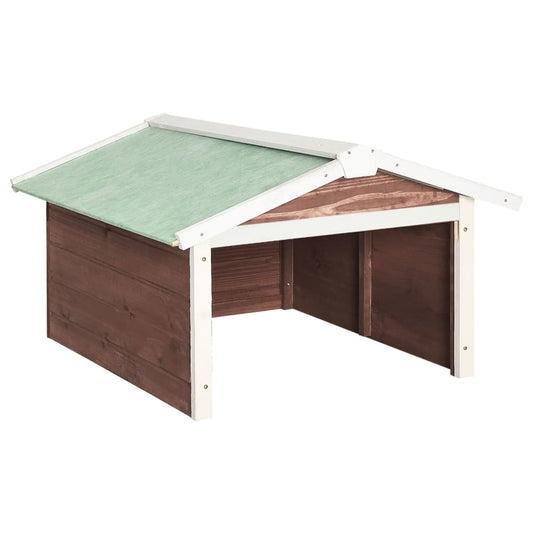 Lawn Mower Garage | Mocca and White | Solid firwood, plywood | Medium Lawn Mower Garage | Mocca and White | Solid firwood, plywood | Medium