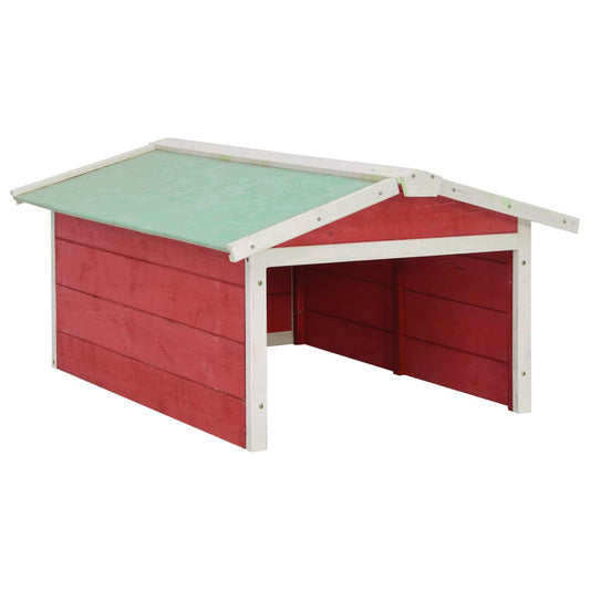 Lawn Mower Garage | Red and White | Solid Firwood, Plywood | Medium Lawn Mower Garage | Red and White | Solid Firwood, Plywood | Medium