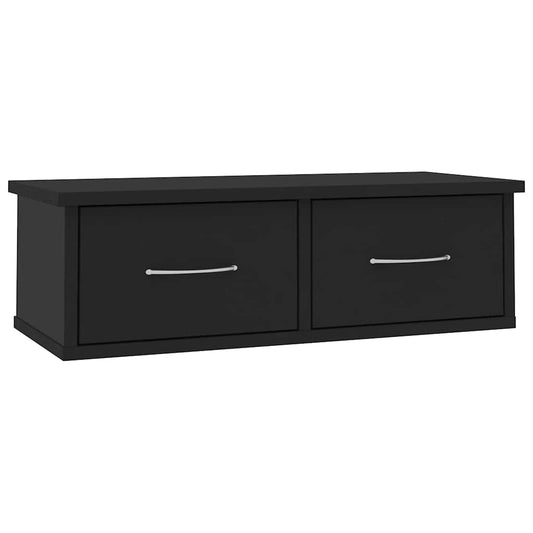 800586 vidaXL Wall-mounted Drawer Shelf Black 60x26x18,5 cm Engineered Wood 800586 vidaXL Wall-mounted Drawer Shelf Black 60x26x18,5 cm Engineered Wood