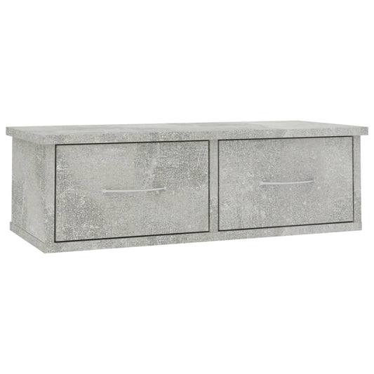 800589 vidaXL Wall-mounted Drawer Shelf Concrete Grey 60x26x18,5 cm Engineered Wood 800589 vidaXL Wall-mounted Drawer Shelf Concrete Grey 60x26x18,5 cm Engineered Wood