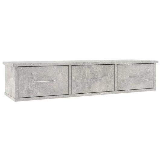 800598 vidaXL Wall-mounted Drawer Shelf Concrete Grey 88x26x18,5 cm Engineered Wood 800598 vidaXL Wall-mounted Drawer Shelf Concrete Grey 88x26x18,5 cm Engineered Wood