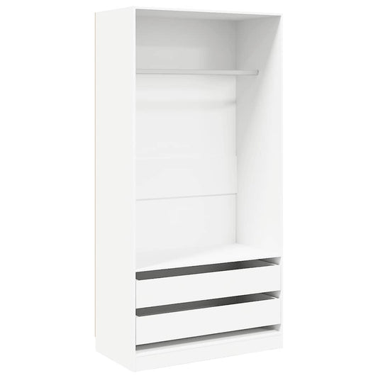 Wardrobe White 100x50x200 cm Engineered Wood Wardrobe White 100x50x200 cm Engineered Wood