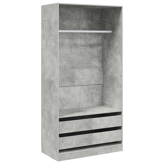 800607 vidaXL Wardrobe Concrete Grey 100x50x200 cm Engineered Wood 800607 vidaXL Wardrobe Concrete Grey 100x50x200 cm Engineered Wood