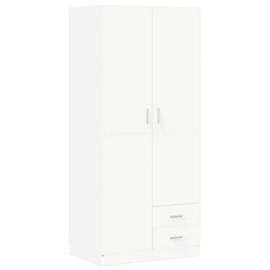 Wardrobe White 80x52x180 cm Engineered Wood Wardrobe White 80x52x180 cm Engineered Wood