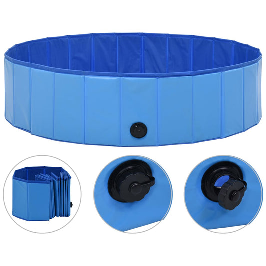 Foldable Dog Swimming Pool Blue 120x30 cm PVC Foldable Dog Swimming Pool Blue 120x30 cm PVC