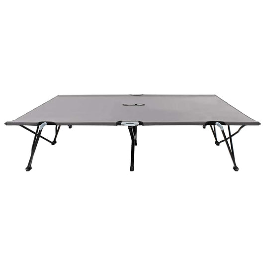 Two Person Folding Sun Lounger Grey Steel Two Person Folding Sun Lounger Grey Steel