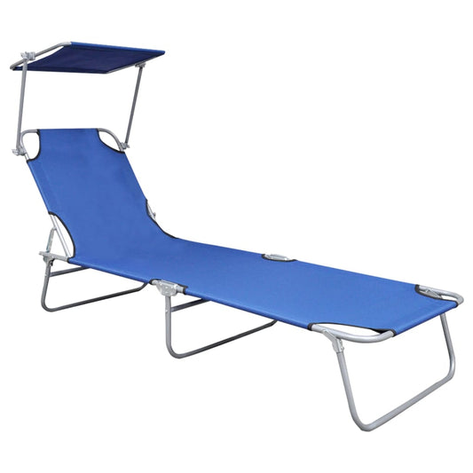 Sunlounger | Blue | Powder-coated aluminium | Standard | Foldable Sunlounger | Blue | Powder-coated aluminium | Standard | Foldable