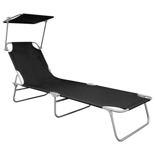 Sunlounger | Black | Powder-coated aluminium | Standard | Foldable Sunlounger | Black | Powder-coated aluminium | Standard | Foldable