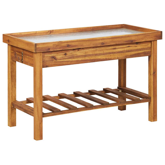 Planting Table | Brown | Solid acacia wood with zinc | Medium Planting Table | Brown | Solid acacia wood with zinc | Medium