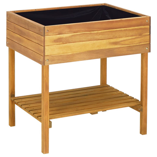 Raised Garden Planter 78.5x58.5x78.5 cm Solid Acacia Wood Raised Garden Planter 78.5x58.5x78.5 cm Solid Acacia Wood