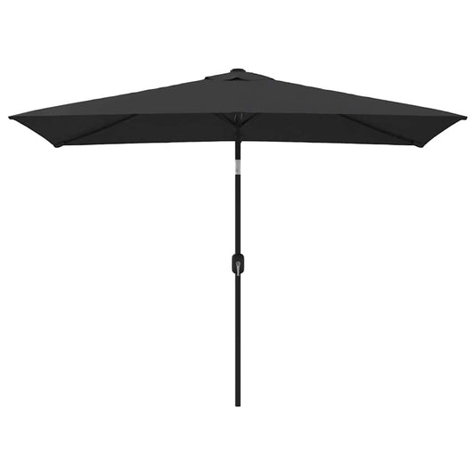 Garden Parasol with Metal Pole 300x200 cm Black Garden Parasol with Metal Pole 300x200 cm Black