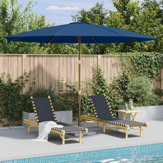 Garden Parasol | Blue | Fabric (100% polyester) | Large Garden Parasol | Blue | Fabric (100% polyester) | Large