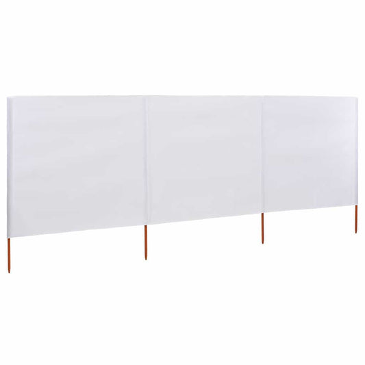 3-panel Wind Screen Fabric 400x80 cm Sand White 3-panel Wind Screen Fabric 400x80 cm Sand White
