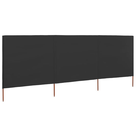 3-panel Wind Screen Fabric 400x80 cm Anthracite 3-panel Wind Screen Fabric 400x80 cm Anthracite