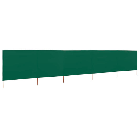5-panel Wind Screen Fabric 600x160 cm Green 5-panel Wind Screen Fabric 600x160 cm Green