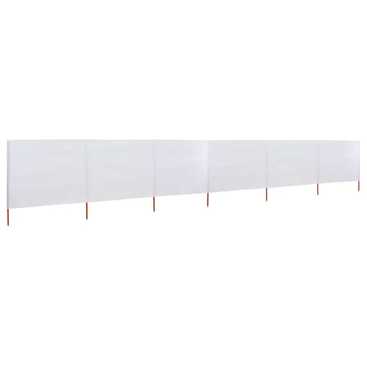 6-panel Wind Screen Fabric 800x160 cm Sand White 6-panel Wind Screen Fabric 800x160 cm Sand White