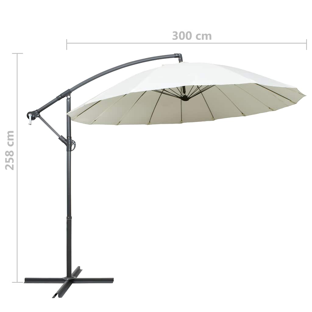 Parasol | Sand white | Aluminium, Polyester | 3 m diameter