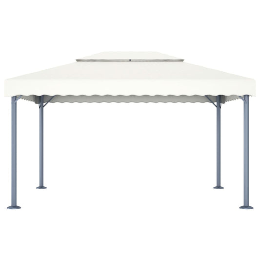Gazebo 400x300 cm Cream Aluminium Gazebo 400x300 cm Cream Aluminium