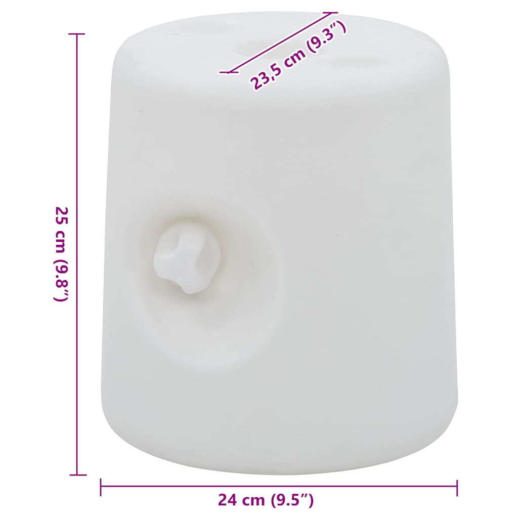 47688 vidaXL Gazebo Weights 4 pcs PE White