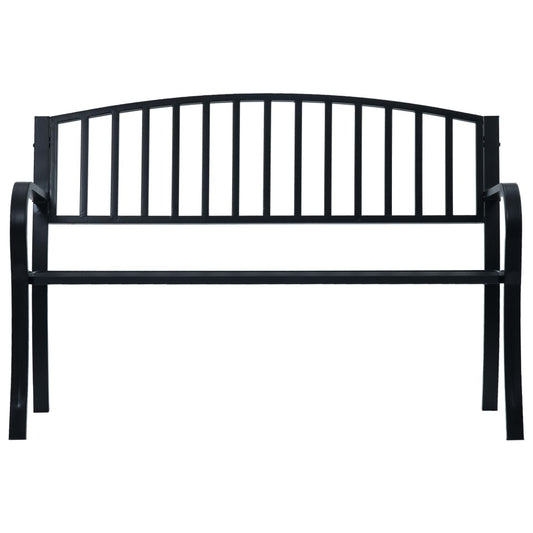 Garden Bench | Black | Steel | 125 cm | Durable | Garden Bench Garden Bench | Black | Steel | 125 cm | Durable | Garden Bench