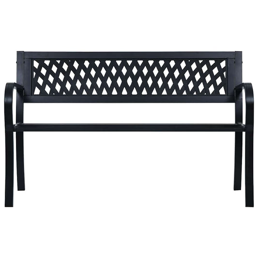 47943 vidaXL Garden Bench 125 cm Black Steel 47943 vidaXL Garden Bench 125 cm Black Steel