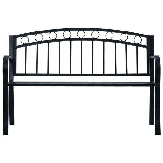 Garden Bench 125 cm Black Steel Garden Bench 125 cm Black Steel