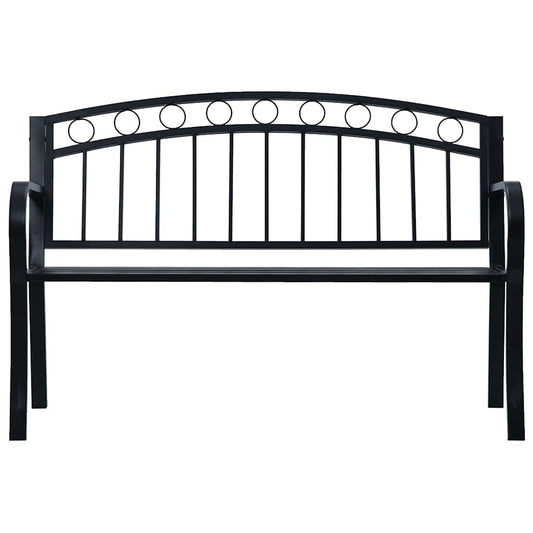 47945 vidaXL Garden Bench 125 cm Black Steel 47945 vidaXL Garden Bench 125 cm Black Steel
