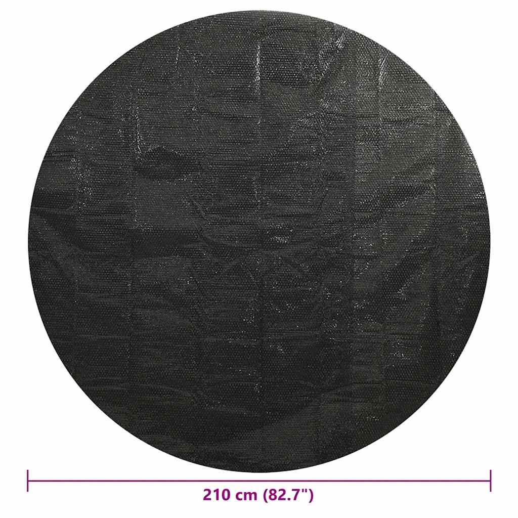 Pool Cover | Black | Polyethylene | 210 cm Diameter | Heat-resistant